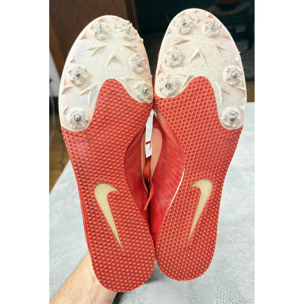 Nike Zoom Rival D Shoes Mens Size 10.5 Red Track Field‎ Spikes 333661-611